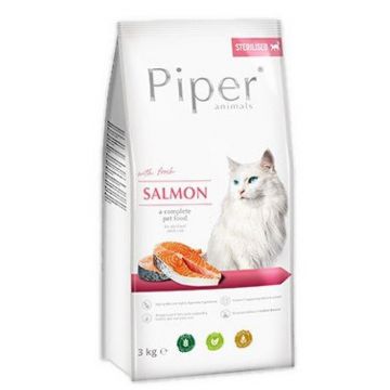 Piper Adult Sterilised Cat, Somon, 3 kg la reducere
