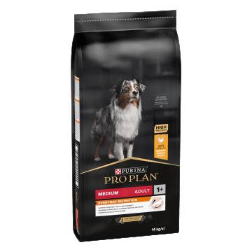 PURINA PRO PLAN ADULT Everyday Nutrition, Talie Medie, Pui, 14 kg la reducere
