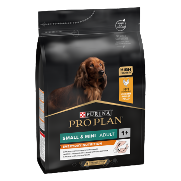 PURINA PRO PLAN ADULT Everyday Nutrition, Talie Mică și Foarte Mică, Pui, 3 kg