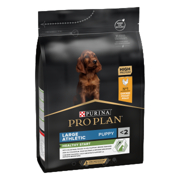 PURINA PRO PLAN PUPPY Healthy Start, Talie Mare Atletică, Pui, 3 kg la reducere