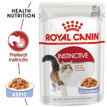 Royal Canin Instinctive Adult hrana umeda pisica (aspic), 85 g ieftina