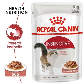 Royal Canin Instinctive Adult hrana umeda pisica (in sos), 85 g ieftina
