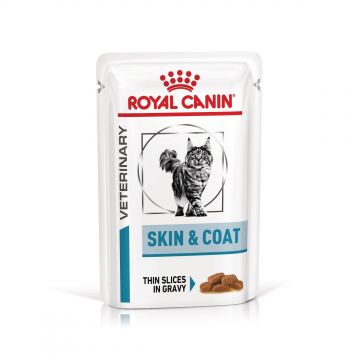 ROYAL CANIN Skin & Coat, dieta veterinara pisici, afectiuni dermatologice, 85 g
