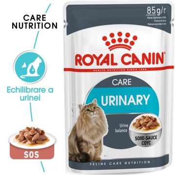 Royal Canin Urinary Care Adult hrana umeda pisica, sanatatea tractului urinar (in sos), 85 g ieftina