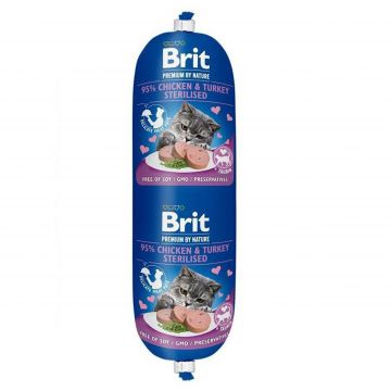 Salam Brit Cat Pui si Curcan Sterilised, 180 g