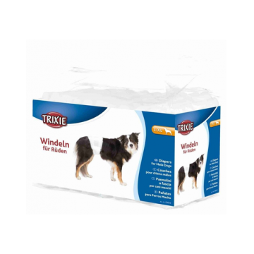 TRIXIE Scutece pentru câini masculi L–XL: 60–80 cm, 12 pcs