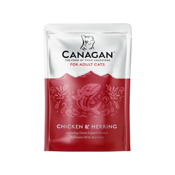 Canagan Adult Cat, Pui si Hering, 85 g