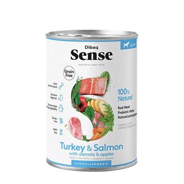 Dibaq Sense Turkey & Salmon, Puppy, 380 g