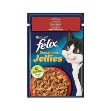 Felix Sensations Vită în Aspic cu Roșii, 85g ieftina