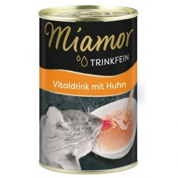 Hrana umed-lichida pisici, Miamor Vital Drink cu pui, 135 ml