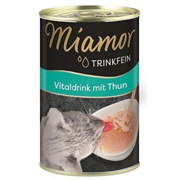 Hrana umed-lichida pisici, Miamor Vital Drink cu ton, 135 ml