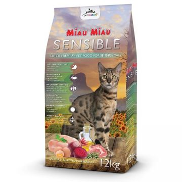 Hrana uscata pisici, Miau Miau, Sensible, 12 kg