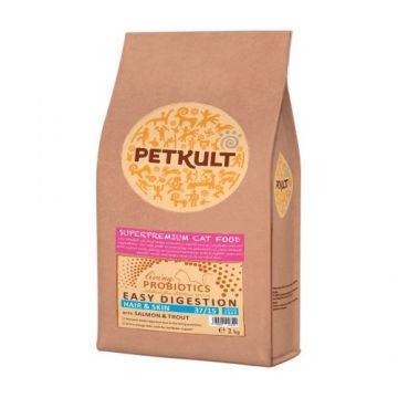 Petkult Cat Probiotics Hair and Skin, 2 kg la reducere