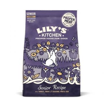 Lily's Kitchen Dog Turkey & Trout Senior Recipe Dry Food, 7 kg la reducere