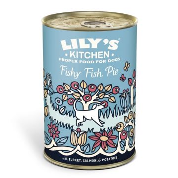 Lily's Kitchen For Dogs Fishy Fish Pie With Turkey, Salmon & Potatoes, 400 g