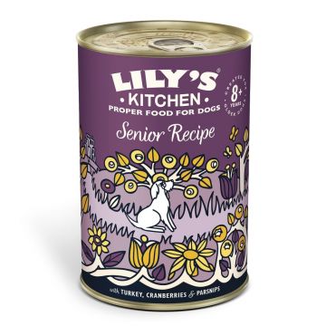 Lily's Kitchen For Dogs Senior Recipe With Turkey, Cranberries & Parsnips, 400 g