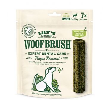 Lily's Kitchen Woofbrush Large Natural Dental Dog Chew 7 Pack, 329 g de firma originala