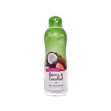 Sampon pentru caini si pisici, Tropiclean Berry & Coconut, 592 ml