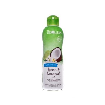 Sampon pentru caini si pisici, Tropiclean Lime & Coconut, 355 ml ieftin