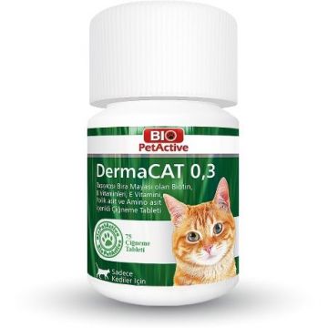 Supliment vitamino-mineral, Bio PetActive DermaCAT 0.3, 75 tbl