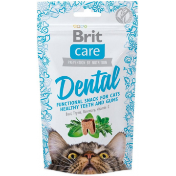 BRIT Care Cat Snack Dental recompense pentru pisici adulte, mentin dintii si gingiile sanatoase 50 g