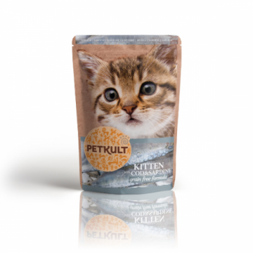 Petkult Kitten cu Cod si Sardine, 100 g