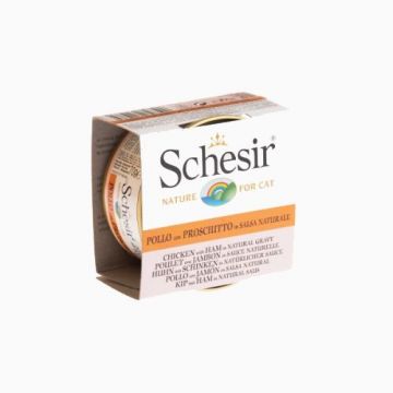 Schesir Cat Chicken with Ham, conserva, 70 g