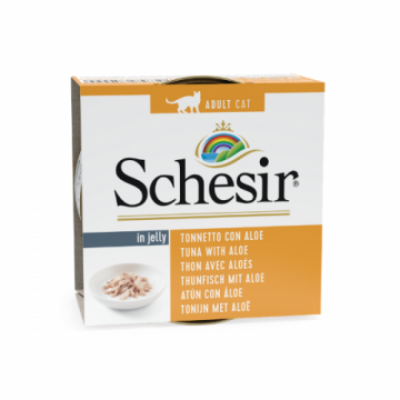 Schesir Cat Tuna with Aloe in Jelly, conserva, 85 g de firma originala