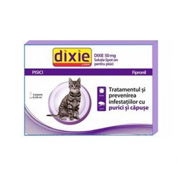 Solutie antiparazitara, Dixie Spot On Cat, 0.5 ml x 30 buc de firma original