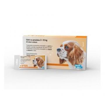 Solutie antiparazitara, Fiprin Spot Dog S, 25 x 0,67 ml