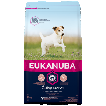 EUKANUBA Caring Senior Small Breed hrana uscata caini seniori talie mica, bogat in pui 3kg