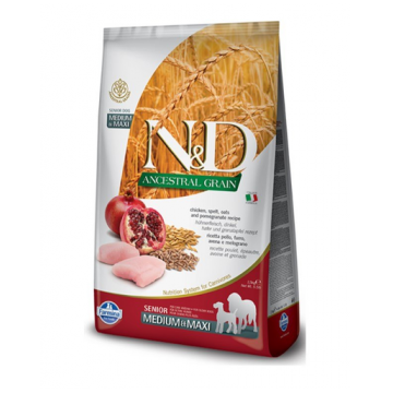 FARMINA N&D Ancestral Grain Hrana pentru caini, cu pui, spelta, ovaz, rodie - 2,5 kg
