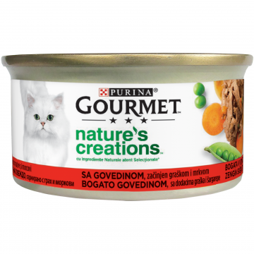 Gourmet Nature's Creations, File Vita si Mazare, 85 g ieftina