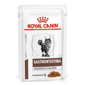 ROYAL CANIN Cat Gastro Intestinal Moderate Calorie 12 x 85 g hrana umeda dietetica pentru pisici cu tulburari gastrointestinale, cu tendinta de ingrasare