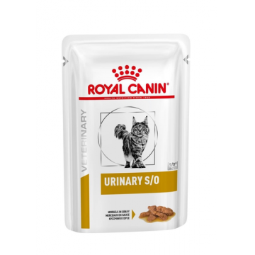 ROYAL CANIN Veterinary Diet Feline Urinary S/O 12 x 85 g hrana umeda dietetica pentru pisici adulte cu afectiuni ale tractului urinar inferior
