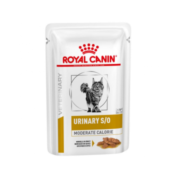 ROYAL CANIN Veterinary Diet Feline Urinary S/O Moderate Calorie 12 x 85 gr hrana umeda dietetica cu calorii reduse pentru pisicile cu afectiuni ale tractului urinar inferior