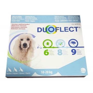 Duoflect DOG (M), 3 pipete, 10-20 kg ieftin