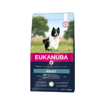 EUKANUBA Adult Small & Medium Breeds Lamb&Rice hrana uscata caini adulti talie mica/medie 2.5 kg
