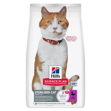 Hill's Science Plan Feline Sterilised Adult 1-6 ani Duck, 3 kg