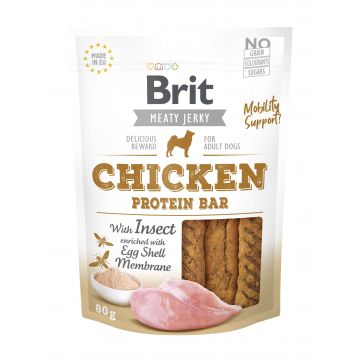 Brit Dog Jerky Chicken Protein Bar, 80 g