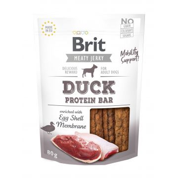 Brit Dog Jerky Duck Protein Bar, 80 g de firma originala