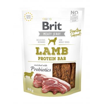 Brit Dog Jerky Lamb Protein Bar, 80 g de firma originala