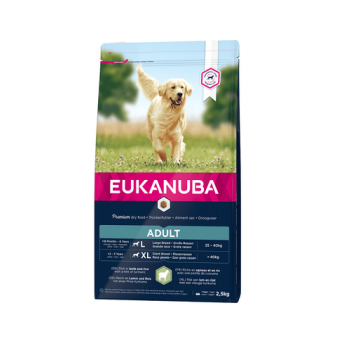 EUKANUBA Adult Large Breeds Lamb & Rice hrana uscata caini adulti talie mare, miel si orez 2.5 kg