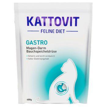 Hrana uscata pentru pisici Kattovit Gastro cu iepure 400 g