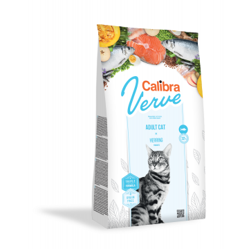 Calibra Cat Verve Grain Free Adult, Herring, 3.5 kg la reducere