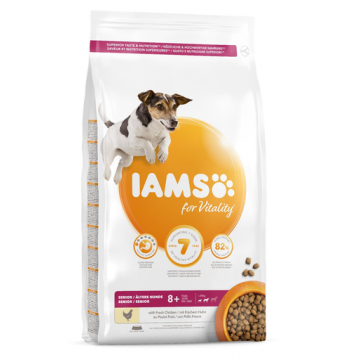 IAMS For Vitality Senior hrana uscata pentru caini seniori de talie mica si medie, cu pui, 5 kg