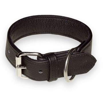 Zgarda K9 piele, 40 mm x 80 cm, neagra