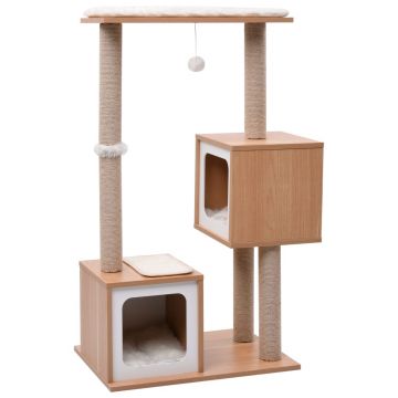 vidaXL Ansamblu pentru pisici, covoraș din funie de sisal, 104 cm