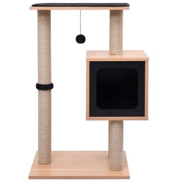 vidaXL Ansamblu pentru pisici, covoraș din funie de sisal, 82 cm