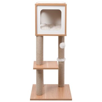 vidaXL Ansamblu pentru pisici, covoraș din funie de sisal, 90 cm